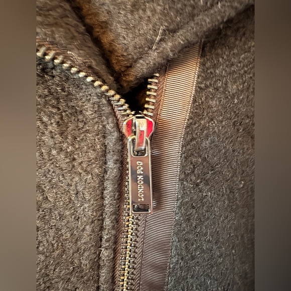 LONDON FOG Wool Blend Charcoal Zip Up Coat - Picture 3 of 10